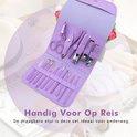 16-Delige Pedicure & Manicure Set - Nagelknippers, Nagelvijl, Nageltang - Roze by BORVAT