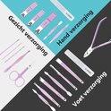 16-Delige Pedicure & Manicure Set - Nagelknippers, Nagelvijl, Nageltang - Blauw by BORVAT