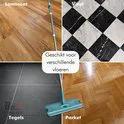 Borvat® Borvat® | 3-in-1 Handy Mop - Dweilsysteem met Emmer en Wringer - Vloerwisser - Vlakke Dweil - Groen - Mops Huishouden & Schoonmaak