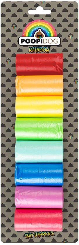 Duvoplus - Hondenpoepzakje - Hond - Poepzakjes Rainbow 4x15st - 32x19cm Meerkleurig - 4st by Duvo