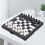Borvat® Borvat® | Opvouwbaar schaakbord - 13 x 13cm - mini schaak bord - Schaakspel - met schaakstukken - Schaakspellen - Magnetisch - Draagbaar - Board Games Sport & Fitness