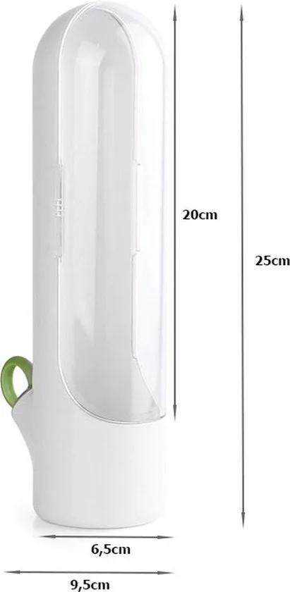IBBO IBBO® - Kruidencontainer – Houdt kruiden langer vers - Houder voor verse kruiden - versbeker Groenteconserveringsfles - Keuken - Opbergbeker Container - Wit - 300ml -