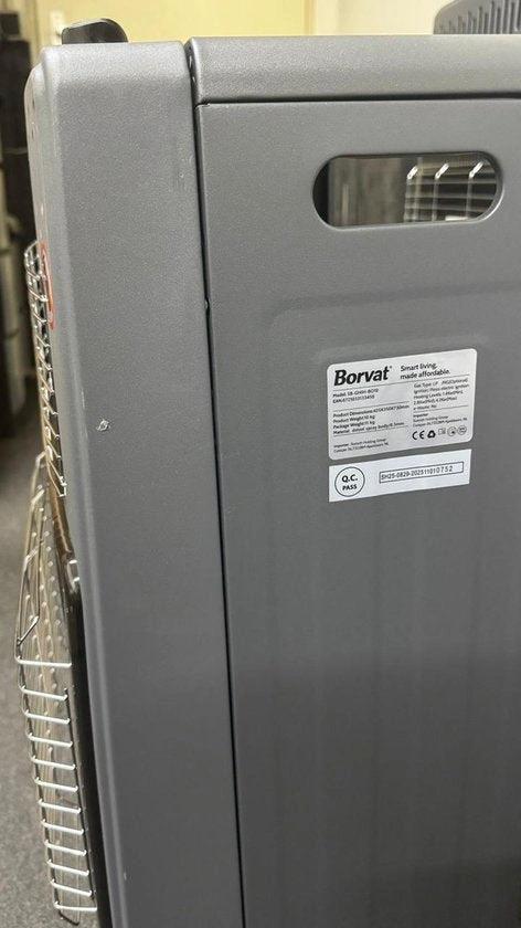 borva Soroh® – Gaskachel – Gas- en elektrische kachel – Opvouwbare heater – Infrarood kachel – Inclusief Gasslang & Gasdrukregelaar – Krachtige en Veilige Gas Heater voor Binnen – Met Wieltjes en Omvalbeveiliging – 4200 W – Grijs -