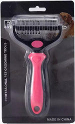 Merkloos Professionele 2-Zijdige 7,5 cm Borstel Huis Dieren Verzorging Tool - Haarverwijderaar voor Huisdieren - Hondenborstel - Kattenborstel - Dog Brush - Cat Brush - Klittenkam -