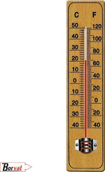 Borvat® Borvat® - Houten Thermometer - Kamerthermometer Binnen en Buiten - Celsius & Fahrenheit -