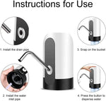 Borvat® Borvat® | Automatic Water Dispenser, Drinking Water Pump, Portable Water Bottle Pump, Electric Water Dispenser, Water Dispenser Pump, Water Bottles Pump, For Kitchen, School, Camping, Office - Utility Pumps Camping & Outdoor