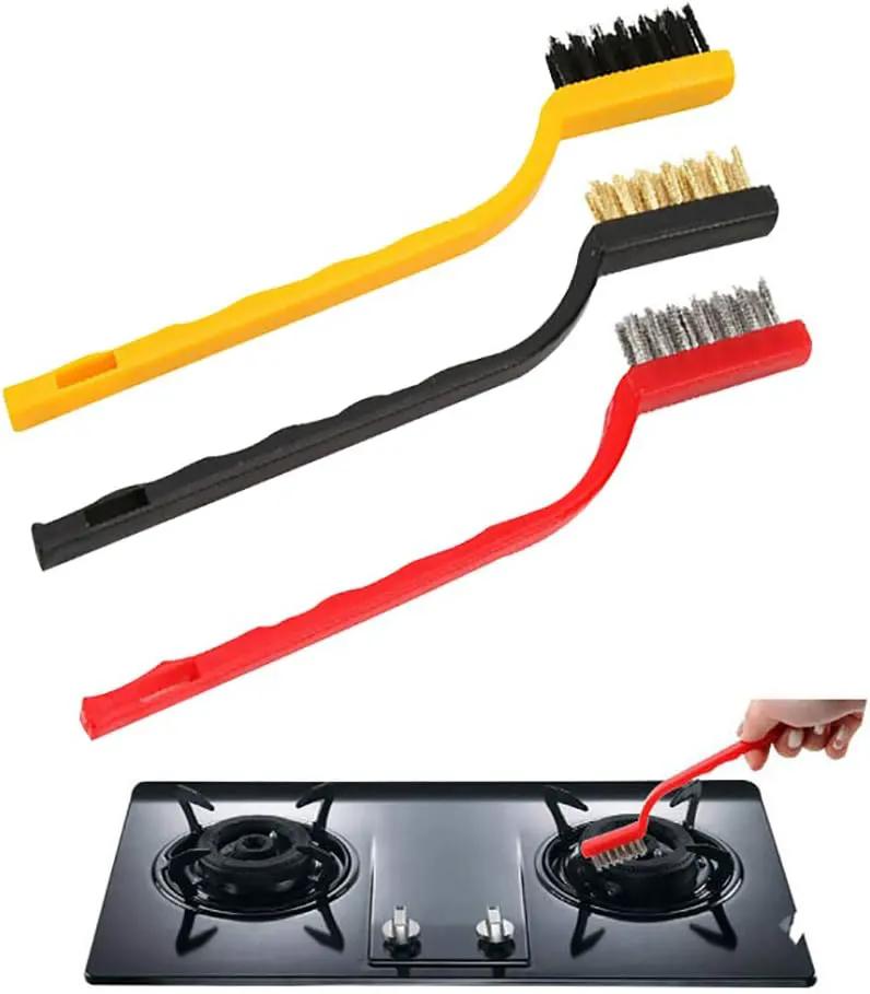Borvat® Borvat® | Mini Staalborstel Set 3 Delig Roest Verwijderen Voor Gereedschap - Deburrers Gereedschap & Klussen