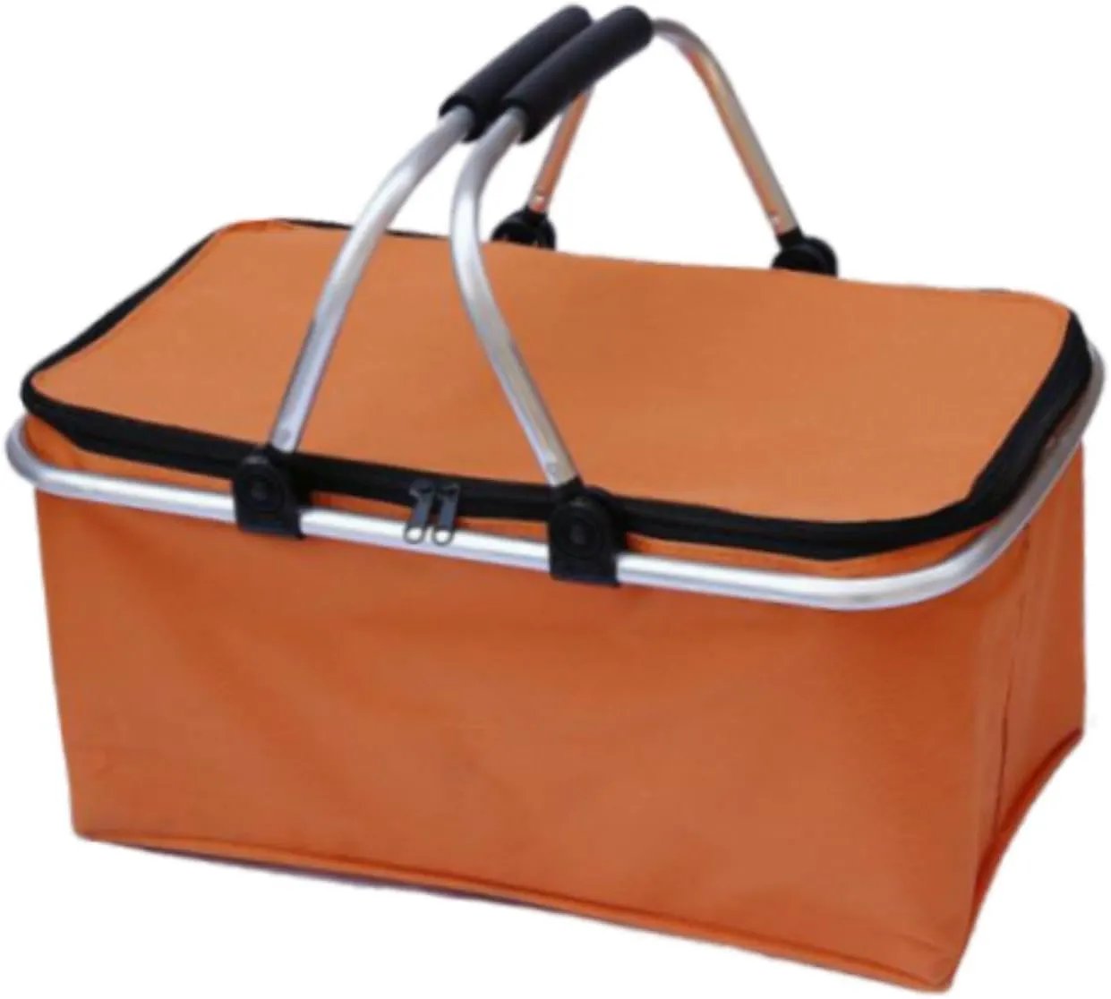 Borvat® Borvat® | Folding Picnic Lunch Bag, Picnic Basket, Camping Hiking Ice Bucket Basket, Portable Storage Basket, Outdoor Picnic Box Oranje - Lunch Bags Tuin & Buiten