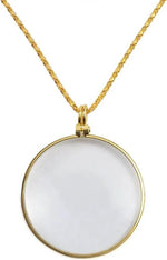 Merklose- Loep aan ketting | Goud | 5x zoom vergrootglas | Vergrootglas Ketting | Decoratie Lezen Vergrootglas | Vergrootglas Monocle Lens | Opknoping Vergrootglas | Mode Vergrootglas | voor Het Lezen van Boeken Kranten Werk of Reizen -