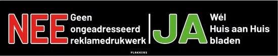 Nee Ja Sticker Brievenbus - 15x3cm - UV & Waterproof - Regenbestendig by BORVAT