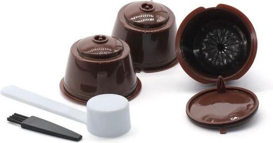 Merkloos Hervulbare koffiecups | Geschikt voor Dolce Gusto | Herbruikbare koffiecups | 3 stuks | 54 x 35 mm -