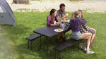 Opvouwbare Campingtafel met 2 Banken - 180x74cm - Rattan Look - 3-delig by BORVAT