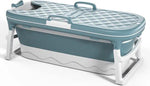BORVAT Zitbad 138cm - Opvouwbaar Bad - 220L Extra Lang - Volwassenen - Blauw by BORVAT
