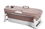 BORVAT Zitbad 138cm - Opvouwbaar Bad - 220L Extra Lang - Volwassenen - Roze by BORVAT