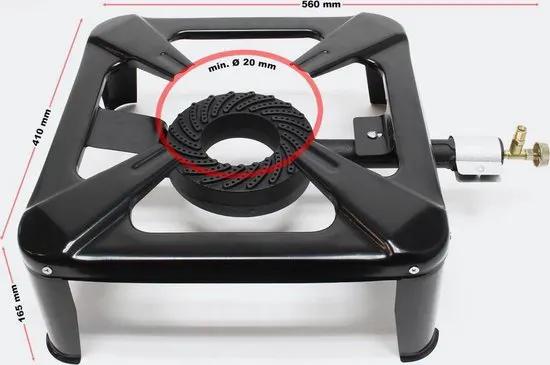 Borvat® Borvat® | Wokbrander | Kookbrander | 41x41 cm | 7,5 KW - Portable Cooking Stoves Keuken & Koken