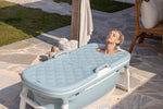 BORVAT Zitbad 138cm - Opvouwbaar Bad - 220L Extra Lang - Volwassenen - Blauw by BORVAT