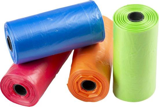 Duvoplus - Hondenpoepzakje - Hond - Poepzakjes Rainbow 4x15st - 32x19cm Meerkleurig - 4st by Duvo