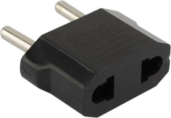 Merkloos Let op type!! US naar EU stekker Lader Reis Travel Power Adaptor met een Europese Plug (zwart) -