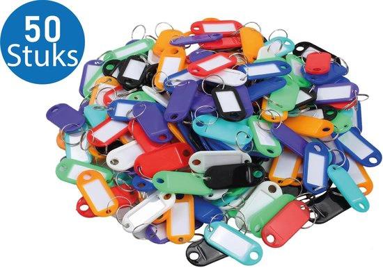 Merkloos Sleutellabels 50 stuks - Gekleurde Sleutellabels - Sleutelhanger -