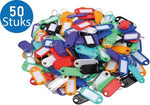 Merkloos Sleutellabels 50 stuks - Gekleurde Sleutellabels - Sleutelhanger -