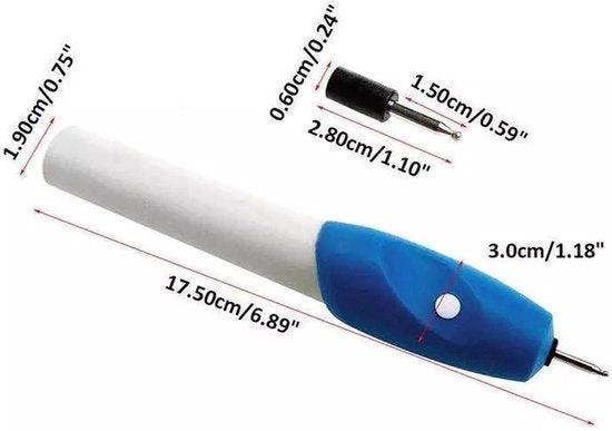 BORVAT Elektrische Graveerpen - DIY Graveermachine - Draagbaar - Metaal, Glas, Hout & Kunststof - Batterij by BORVAT