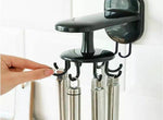 BORVAT Keuken Organizer - 8 Haken Roterend Keukengerei Houder - Zelfklevend - Zwart by BORVAT
