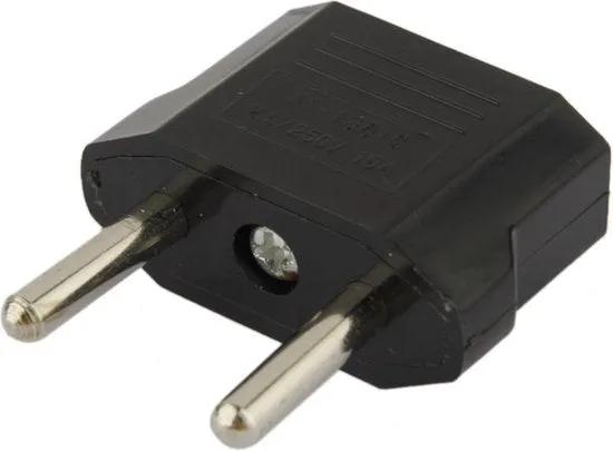 Merkloos Let op type!! US naar EU stekker Lader Reis Travel Power Adaptor met een Europese Plug (zwart) -