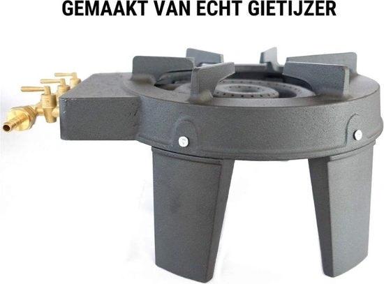 Merkloos Wokbrander - Kookbrander - Wok Brander - Met Regelaar - Propaan/Gas - Voor Buiten – Camping Kooktoestel – Zwart -