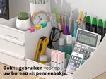IBBO IBBO® - Make-up Organizer - Make-up Houder - Make-up opslag - Sieraden Bakje - Makkelijk te gebruiken - Dames - Bureau - 28x17x13CM - Wit -
