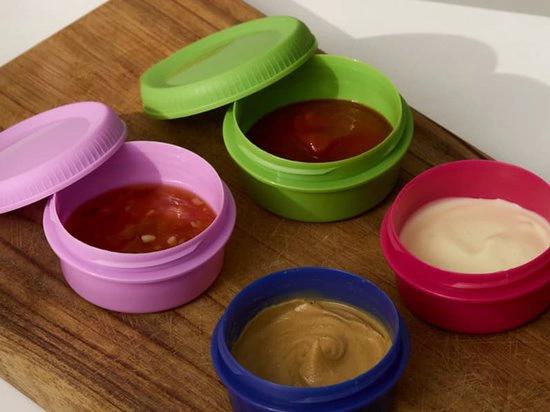 BORVAT Dip Bakjes - Sauscontainers 80ml - Lunch Accessoires - Herbruikbaar - BPA-vrij - 8 Stuks by BORVAT