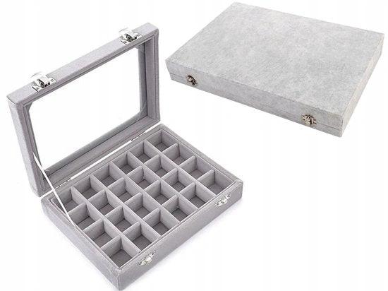 BORVAT Sieradendoos Organiser - Luxe Suede Displaydoos by BORVAT