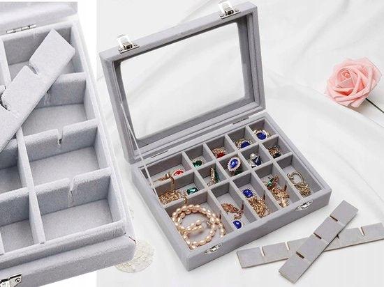 BORVAT Sieradendoos Organiser - Luxe Suede Displaydoos by BORVAT