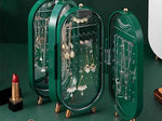Merkloos IBBOShop - Sieradenhouder - Oorbellenrekje - Sieradenrekje - Sieraden Organizer - Sieradendoos - Met spiegel - Sieraden Opbergen - Groen -