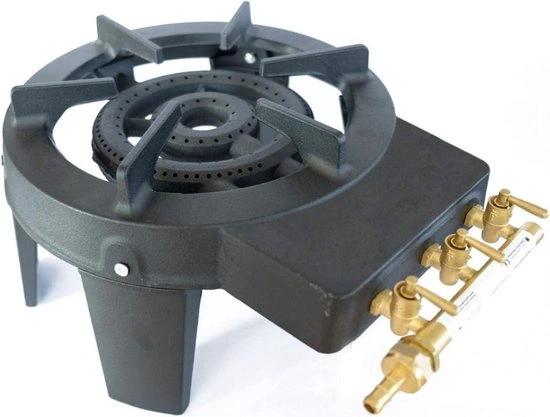 Merkloos Wokbrander - Kookbrander - Wok Brander - Met Regelaar - Propaan/Gas - Voor Buiten – Camping Kooktoestel – Zwart -