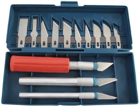 BORVAT 16-delige Hobby Messen Set - Exacto Style - Carving Cutter & Graver - Multifunctioneel - Art Tool Set by BORVAT