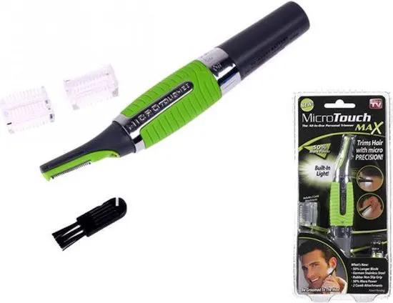 Merkloos VERK Trimmer met licht - Neushaartrimmer - Oortrimmer - Wenkbrauwen - Nekhaar - Groen - Zwart - Trimmer met batterijen -