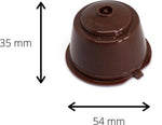 Merkloos Hervulbare koffiecups | Geschikt voor Dolce Gusto | Herbruikbare koffiecups | 3 stuks | 54 x 35 mm -
