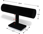 Merkloos Rek Voor Sieraden - Sieradenstandaard - Vertoon Huis Organiser Houder - Tafeltop Hangen Organiser - Armband houder - Sieradenstandaard - Geschikt voor sieraden, horloges en kettingen - 23×7cm - Zwart -