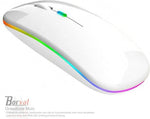 Borvat® Borvat® - Oplaadbare draadloze muis Computermuis Ergonomische USB-muis Stille muis met achtergrondverlichting RGB-muizen voor laptop-pc - Zwart -