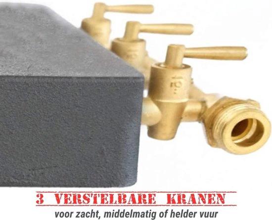 Merkloos Wokbrander - Kookbrander - Wok Brander - Met Regelaar - Propaan/Gas - Voor Buiten – Camping Kooktoestel – Zwart -