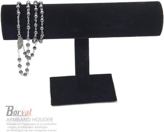Borvat® Borvat® | Armband houder - armband display - sieraden display - sieradenhouder – zwart velours - 1 Stuk - Jewelry Stands Mode & Accessoires