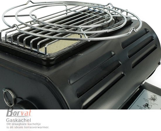 Borvat® Borvat® | Kamping Gaskachel - Heater - Kachel - Terrasverwarmer - Camping gaskachel - Gas Heater - Verstelbaar - Draagbaar - Zwart - Space Heaters Verwarming & Kachels