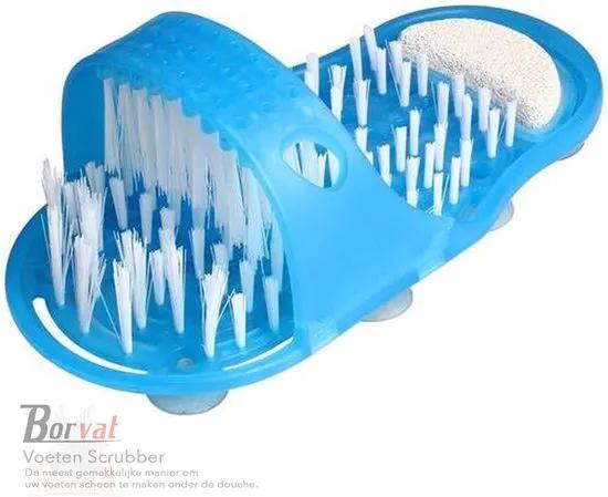 Borvat® Borvat® – Voeten Scrubber – Voetmassage Borstel – Douche Scrubber – Massage Slipper – Voeten Reinigen – Badkamer Borstel – Foot Wash -