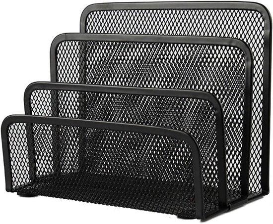 Documentenorganizer Metalen Enveloppenhouder - Postsorteerrek Zwart by BORVAT