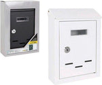 BORVAT Brievenbus Hangend Deluxe - Wandbrievenbus met Krantenvak & Slot - Naambordje - 26x18x6cm - Wit by BORVAT