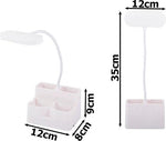 BORVAT Pennenbak met LED Verlichting - Oplaadbaar - 3 Kleurstanden - Bureau Organizer - Wit by BORVAT
