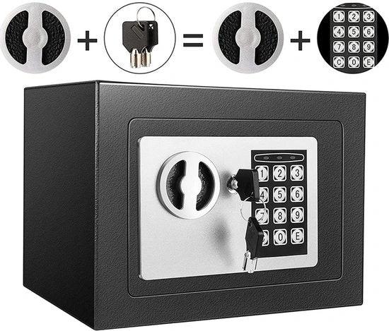 BORVAT Elektronische Kluis - Digitale Beveiligde Opbergkluis - Cijferslot - Muurkluis - Noodsleutel by BORVAT