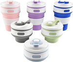 Merkloos Koffiebeker to go - Inklapbare beker - Duurzame beker - 100% BPA vrij - Opvouwbaar - Reisbeker - Meeneem beker -Travel cup - 350 ml - Grijs -