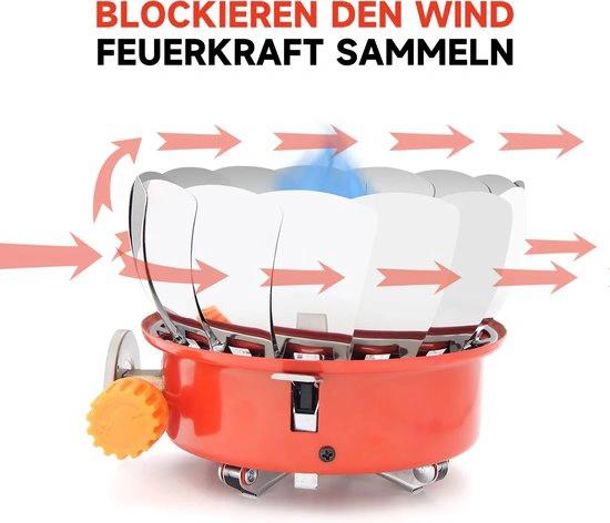 Merkloos Mini Draagbare Kampeerkachel - gas kachel - tent kachel - camping verwarming - Mini Kampeerfornuis - Met Koffer - Buiten - Butaan -