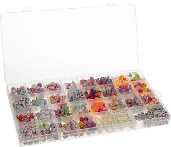 IBBO IBBO® - Polymeer Kralen - Katsuki Kralen - Kralen Set – 24 kleuren - Sieraden Maken - Letterkralen – Bedels – Veel accessoires – Inclusief Handleiding & maattabel - 900 Delig -